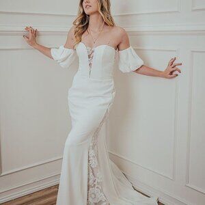 Brand New $1767 Wedding Dress Size 2 Luana Willowby by Watters! So Romantic!